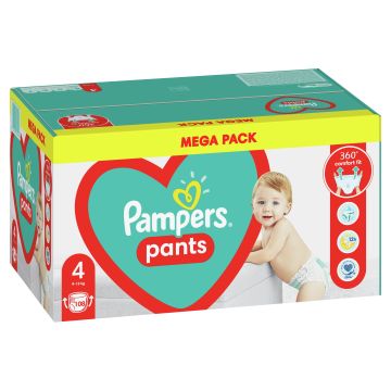 Pampers Pants 4 Maxi Пелени-гащи за бебета и деца от 9 до 15 килограма x108 броя