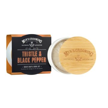 Scottish Fine Soaps Сапун за бръснене с керамичен съд Thistle & Black Pepper x100 грама