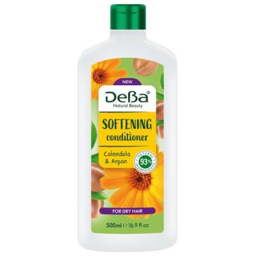 DeBa Natural Beauty Омекотяващ балсам с невен и арганово масло за суха коса x500 мл