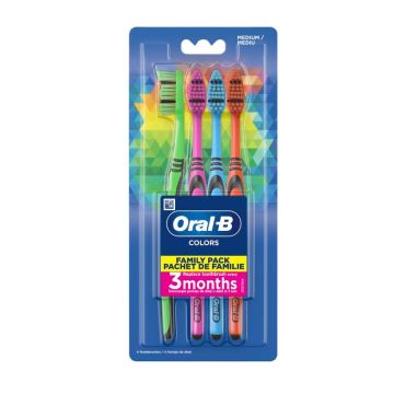 Oral-B Pro Colors Четка за зъби х4 броя, Medium х4 броя