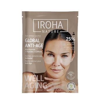 Iroha Nature Пачове за очи с ниацинамид и пептиди x2 броя