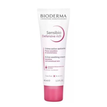 Bioderma Sensibio Defensive Rich Активен успокояващ крем за лице за чувствителна кожа x40 мл
