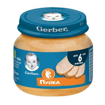 Gerber Пюре пуйка от 6 месечна възраст х80 грама