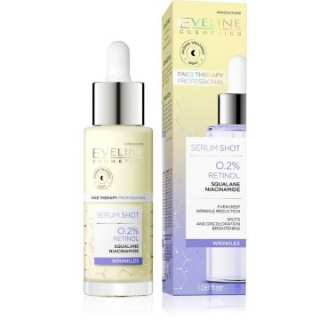 Eveline Serum Shot Подмладяващ серум за лице, шия и деколте с 0,2% ретинол х30 мл