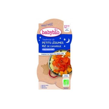 Babybio Био меню ''Лека нощ" зеленчуци с ориз за деца над 12 месеца 2x200 грама