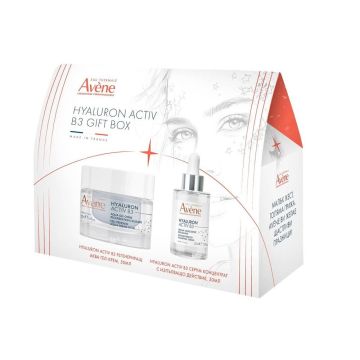 Avene Hyaluron Activ B3 Комплект Avene Hyaluron Activ B3 Регенериращ аква гел-крем за лице и Avene Hyaluron Activ B3 Уплътняващ серум концентрат за лице