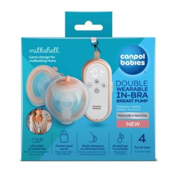 Canpol Babies Milkshell Двойна електрическа помпа за кърма