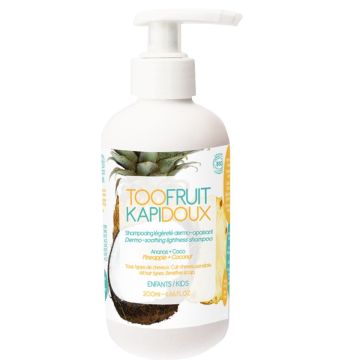 Toofruit Био успокояващ детски шампоан за коса за чувствителен скалп с кокос и ананас x200 мл