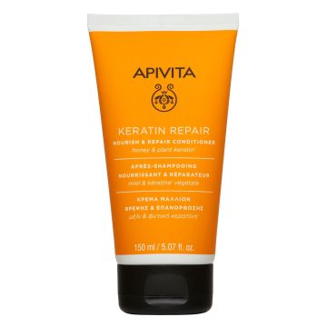 Apivita Keratin Repair Подхранващ и възстановяващ балсам за суха и увредена коса x150 мл