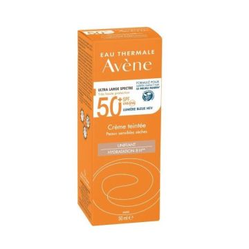 Avene Eau Thermale Слънцезащитен тониран крем за суха чувствителна кожа SPF50+ x50 мл