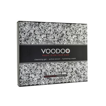 Voodoo Промо комплект Измивен гел, Активен серум и Хидратиращ гел за мазна кожа склонна към акне