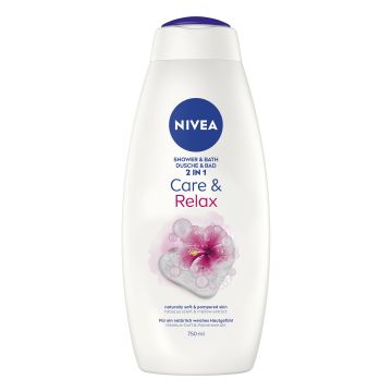 Nivea Care & Relax 2in1 Душ гел и пяна за вана x750 мл