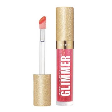 Revlon Super Lustrous Glimmer Гланц за устни с растителен блясък и перли х3,8 мл, цвят 007 Haute Honey