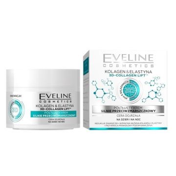 Eveline Nature Line 3D Collagen Lift Дневен и нощен крем за лице против бръчки x50 мл