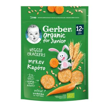 Gerber Organic Пшеничени крекери с морков, за деца от 12-ия месец х100 грама