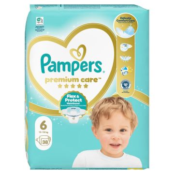 Pampers Premium Care 6 Пелени за бебета от 13 до 18 кг х38 броя