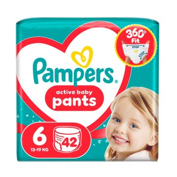Pampers Pants 6 Пелени-гащи за бебета и деца от 13 до 19 килограма х42 броя