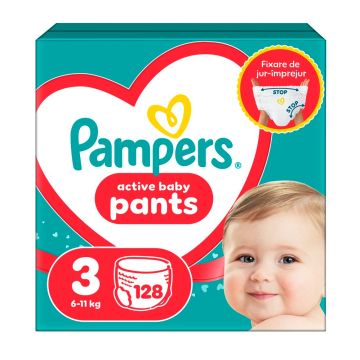 Pampers Active Baby Pants 3 Пелени-гащи за бебета и деца от 6 до 11 кг х128 броя