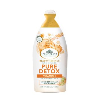 L' Angelica Pure Detox Душ гел с витамин Е и екстракт от краставица x500 мл