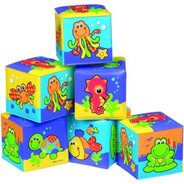 Playgro Меки кубчета за баня x6 броя за деца над 6 месеца - 0509