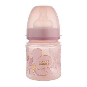 Canpol babies Easy Start GOLD Шише антиколик с широко гърло 0м+ x120 мл, pink
