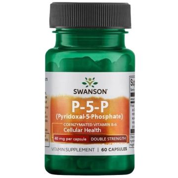 Swanson Р-5-Р (пиридоксал-5-фосфат) Коензимиран витамин В6 40 мг х60 капсули