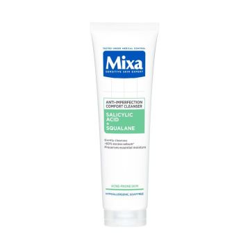 Mixa Sensitive Salicylic Acid Почистващ гел за лице против несъвършенства x150 мл