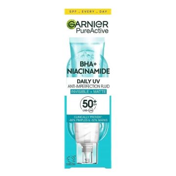 Garnier Pure Active Матиращ флуид за слънцезащита против несъвършенства SPF50+ x40 мл