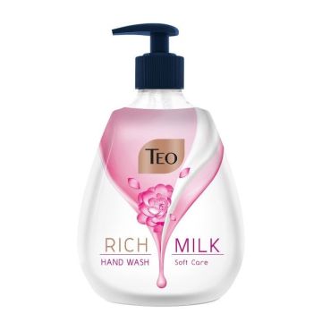 Teo Rich Milk Хидратиращ течен сапун с глицерин и аромат на камелия х400 мл