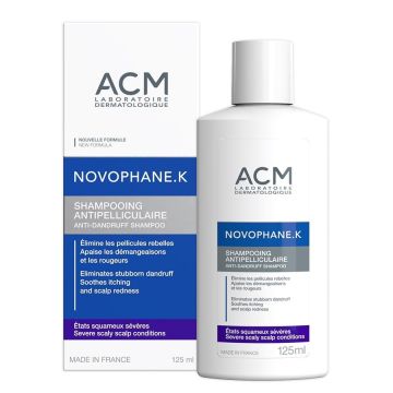ACM Novophane K Ребалансиращ шампоан за коса против пърхот x125 мл