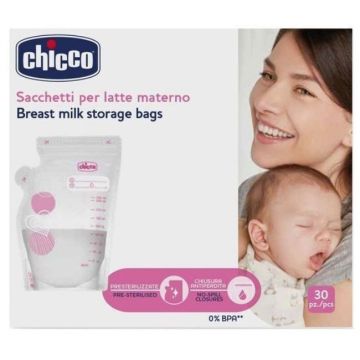 Chicco Стерилизирани торбички за съхранение на кърма  x30 броя