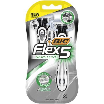 BIC Flex 5 Sensitive Самобръсначка за еднократна употреба за мъже х3 броя