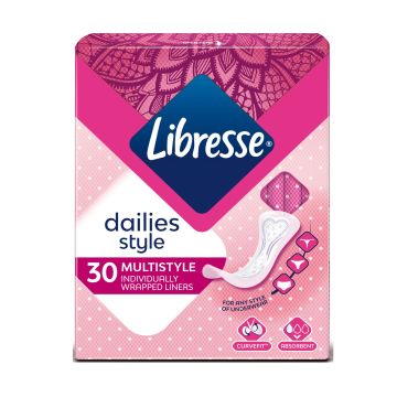 Libresse Daily Fresh Multistyle Normal Ежедневни дамски превръзки х30 броя