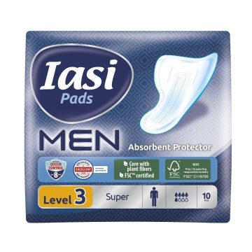 Iasi Pads Men Level 3 Super Урологични подложки за мъже х10 броя