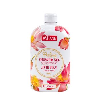 Milva Peeling Душ гел за тяло с бяла хума x300 мл