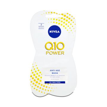 Nivea Q10 Power Подмладяваща маска за лице против бръчки с коензим Q10 и креатин 2х7,5 мл