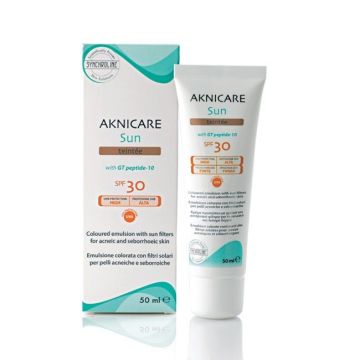 Synchroline Aknicare Teintee Слънцезащитна оцветена емулсия за лице за акнеична кожа SPF30 x50 мл