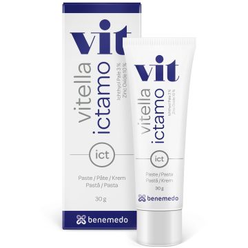 Benemedo Vitella Ictamo Крем против себорея, псориазис, акне, екземи и други x30 г