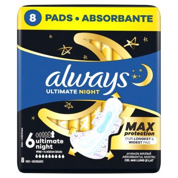 Always Ultra Ultimate Night Дамски превръзки х8 броя