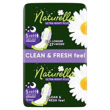 Naturella Ultra Night Plus Нощни дамски превръзки х12 броя