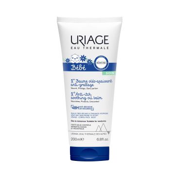 Uriage Bebe 1er Baume Успокояващ олио-балсам за бебета и деца, за суха кожа, склонна към атопия x200 мл