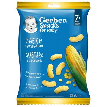 Gerber Царевичен снакс, от 7-ия месец х28 г