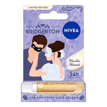 Nivea Bridgerton Балсам за устни с ванилова бисквитка х4,8 грама