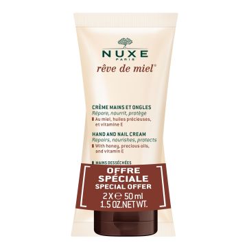 Nuxe Промо пакет Reve de Miel Крем за ръце и нокти с мед за сухи ръце 2x50 мл