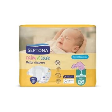 Septona Calm N' Care Newborn 1 Пелени за бебета от 2 до 5 киограма х26 броя