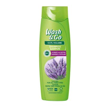 Wash & Go Шампоан с лавандула за обем за всеки тип коса х360 мл