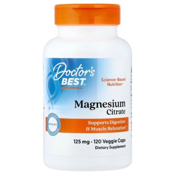 Магнезиев цитрат 125 mg х120 вегетариански капсули Doctor's Best