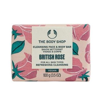 The Body Shop British Rose Сапун за лице и тяло с аромат на роза x100 грама