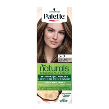 Palette Naturals Безамонячна боя за коса, 6-0 Тъмно рус