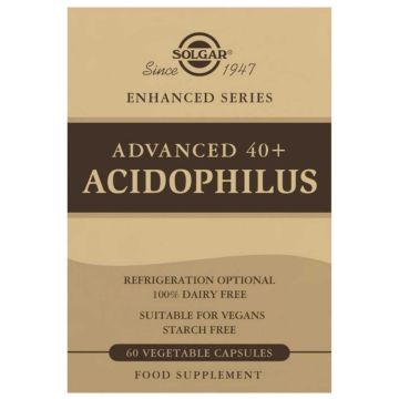 Advanced 40+ Acidophilus пробиотици х60 капсули Solgar